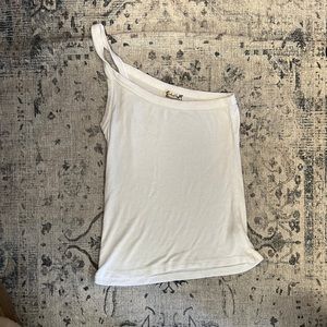 Free people one shoulder white tank XS/S
